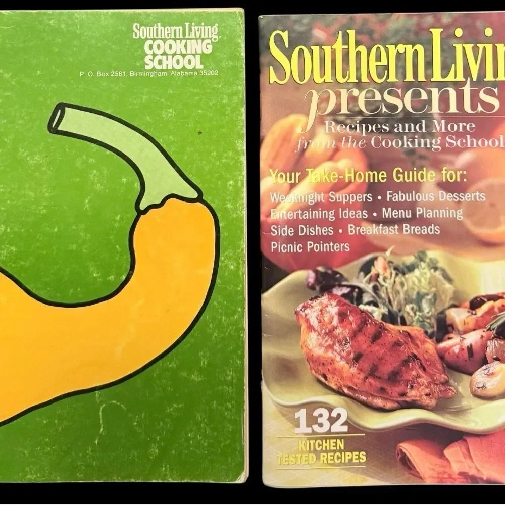 Southern Living Cooking School Cookbooks Vintage Set of 4 Collectible